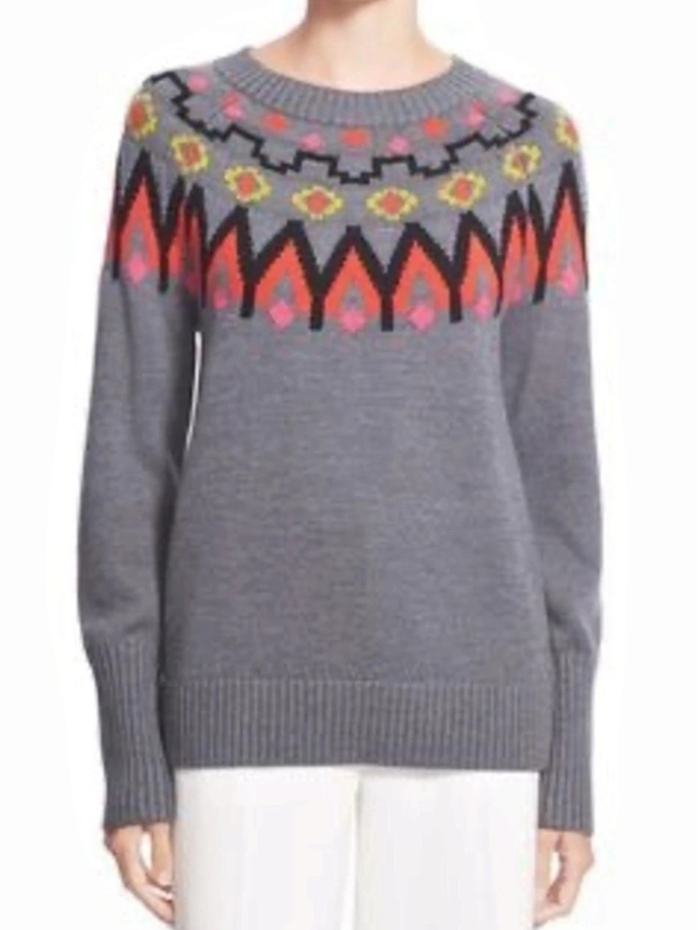 NWOT Trina Turk 100% Wool Fair Isle Sweater XS